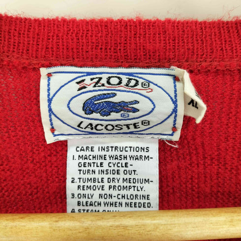 アイゾッドラコステ IZOD LACOSTE 糸巻きタグ 青ワニ Vネック ニット メンズ import:XL