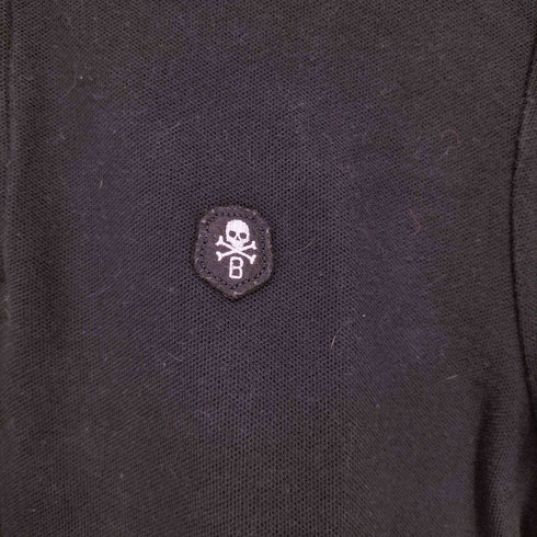 ビームス BEAMS スカル ワッペン 刺繍 半袖 ポロシャツ メンズ L