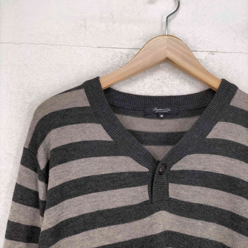 ユナイテッドアローズ UNITED ARROWS ボーダー ヘンリーネック 長袖 ニット セーター メンズ M
