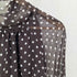 ザラ ZARA ドット柄 リボンデザイン シアー 長袖 ブラウス レディース import:XS