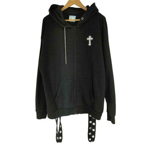 Hauls 病みかわ クロスZIPパーカー レディース