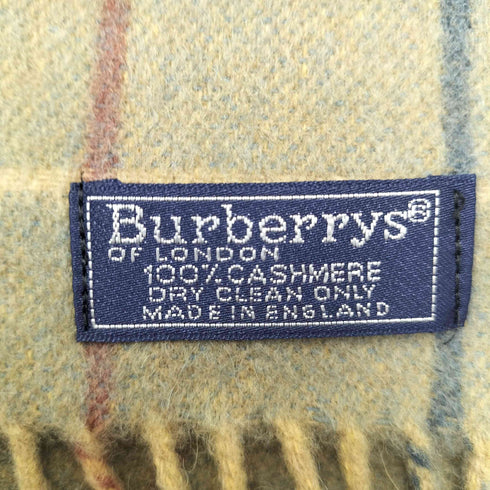 バーバリーズ BURBERRYS 90S 英国製 ノバチェック カシミヤ マフラー メンズ