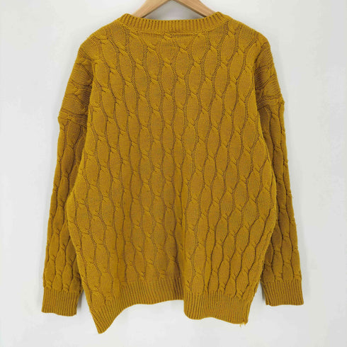 90s USA製 SPUNKY ケーブル編み ニットセーター メンズ import:M