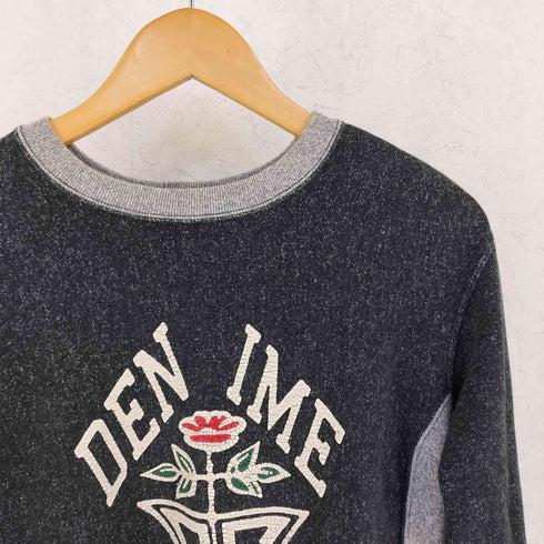 ドゥニーム Denime ゴマ塩 サイドガゼット ツートン クルーネックスウェット メンズ JPN:L