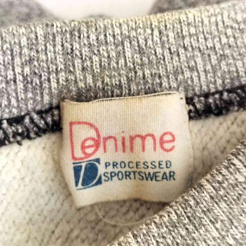 ドゥニーム Denime ゴマ塩 サイドガゼット ツートン クルーネックスウェット メンズ JPN:L
