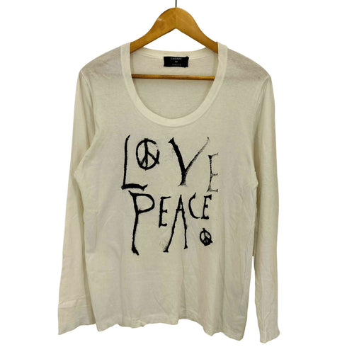 カバンドズッカ CABANE de ZUCCa LOVE PEACE プリント 長袖 カットソー メンズ JPN:M