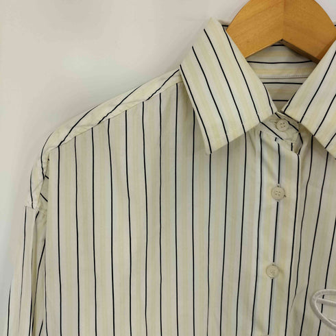 ディーゼル DIESEL S-DOUBLY-STRIPE オーバルDロゴ刺繍 ストライプシャツ レディース 38