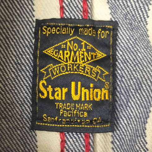 シュガーケーン SUGAR CANE STAR UNION ストライプ ワーク カバーオール ジャケット メンズ