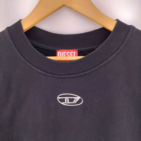 ディーゼル DIESEL S-COOLING-L1 オーバルD立体ロゴ 半袖スウェットシャツ メンズ import:XL