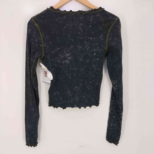 ディーゼル DIESEL T-FLUX Marbled buttoned top with ruffles ロングスリーブカーディガン レディース import:S