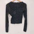 ディーゼル DIESEL T-FLUX Marbled buttoned top with ruffles ロングスリーブカーディガン レディース import:S