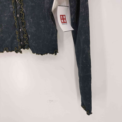 ディーゼル DIESEL T-FLUX Marbled buttoned top with ruffles ロングスリーブカーディガン レディース import:S