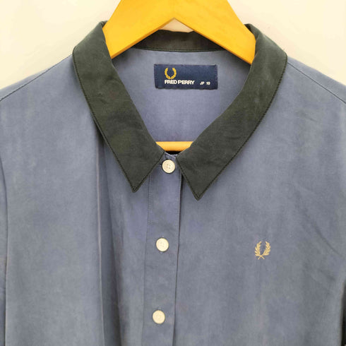 フレッドペリー FRED PERRY ロゴ刺繍 バイカラー シャツドレス レディース 10
