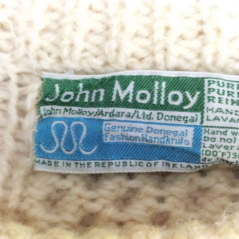 ジョンモロイ John Molloy 70-80s アイルランド製 旧タグ フィッシャーマンニット セーター メンズ