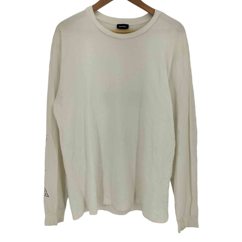 ディーゼル DIESEL バーコードロゴプリント 長袖Tシャツ メンズ import:XL