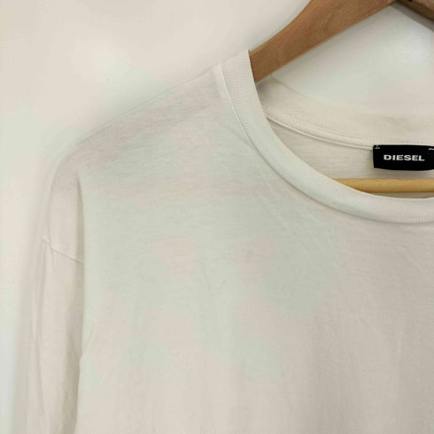 ディーゼル DIESEL バーコードロゴプリント 長袖Tシャツ メンズ import:XL