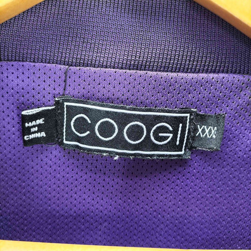 クージー COOGI 90-00S OLD フロッキー プリント デザイン アーム エンブレム トラック ブルゾン ジャケット B系 Y2K メンズ XXXL