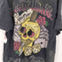 エコーアンリミテッド ECKO UNLTD 00S OLD スカル 髑髏 ドクロ トランプ バラ ローズ 両面 ラメ プリント Tシャツ B系 Y2K メンズ import:XL