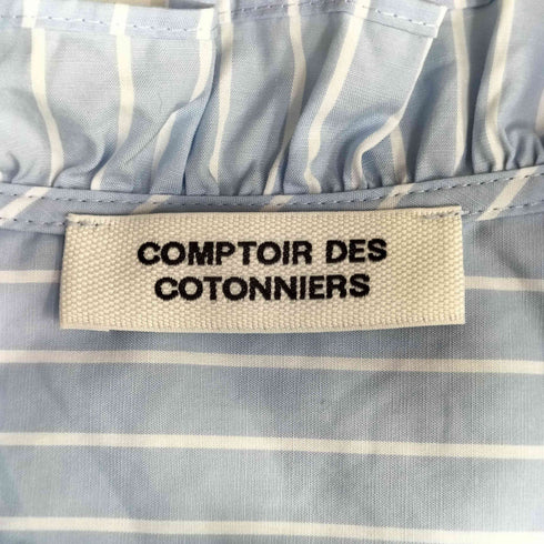 コントワーデコトニエ COMPTOIR DES COTONNIERS コットンブレンドフリルシャツ レディース JPN:M