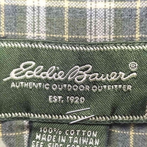 エディーバウアー Eddie Bauer 00s タータンチェック 長袖 ボタンダウンシャツ メンズ JPN:M