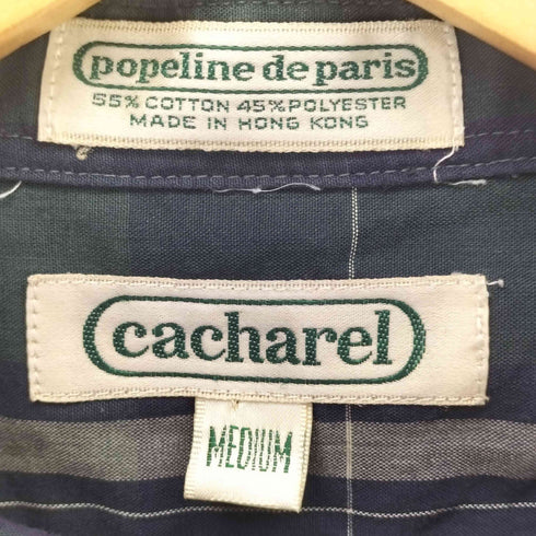 キャシャレル cacharel タータンチェック レギュラーカラー 長袖 シャツ メンズ JPN:M
