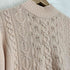 レリアン Leilian CASHMERE カシミヤ100% ハイネック ケーブルニット レディース JPN:9号