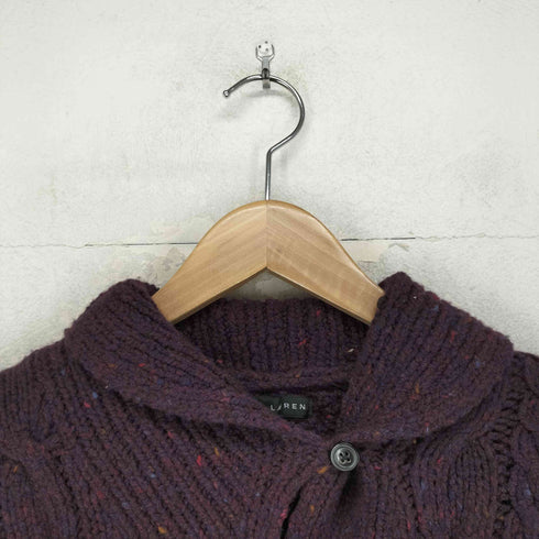ラルフローレンアールエル RALPH RL LAUREN カシミヤ混 羊毛 ケーブルニットカーディガン レディース JPN:M