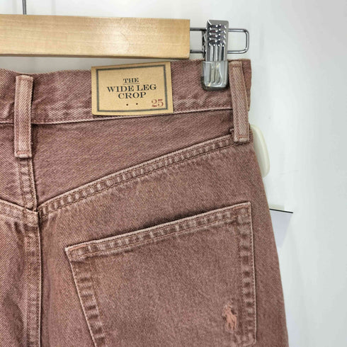 ポロラルフローレン POLO RALPH LAUREN THE WIDE LEG CROP ウォッシュド カラー デニム パンツ レディース 25