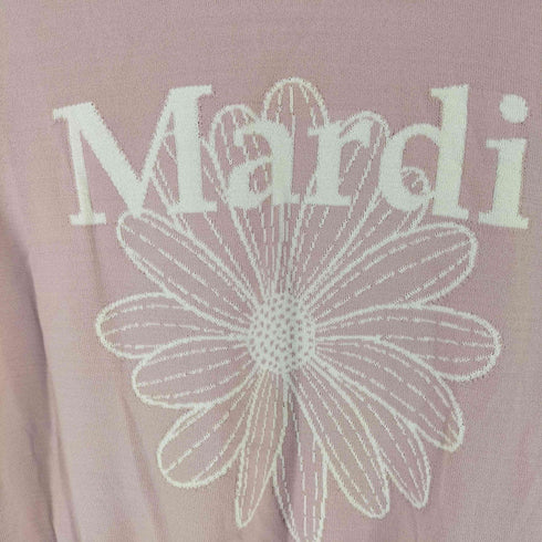 マルディメクルディ Mardi Mercredi Mardi Mercredi Actif マルディメクルディアクティフ FLOWER KNIT TOP HALF SLEEVE フラワー ニット トップ ハーフ スリーブ レディース FREE