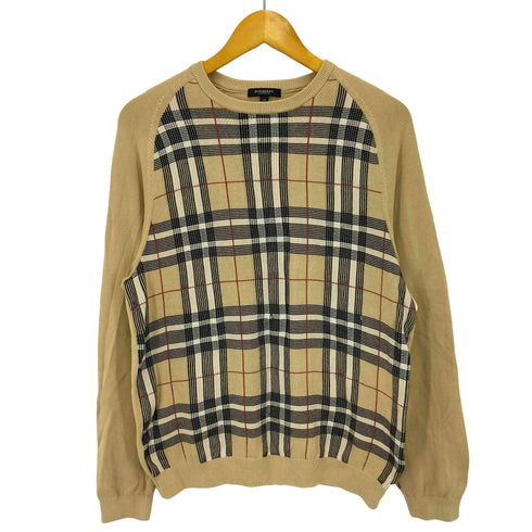 バーバリーロンドン BURBERRY LONDON ノバチェック ラグラン スリーブ ニット レディース import:M
