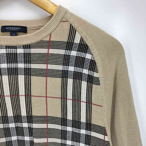 バーバリーロンドン BURBERRY LONDON ノバチェック ラグラン スリーブ ニット レディース import:M