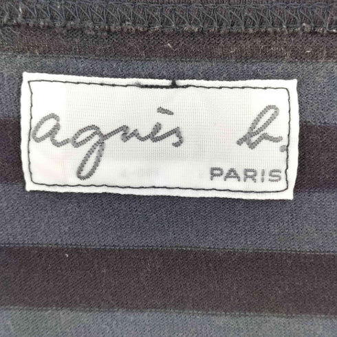 アニエスベー agnes b. PARIS サンライズ期 ボーダー 七分袖 バスクシャツ レディース 1