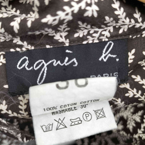 アニエスベー agnes b. PARIS サンライズ期 総柄 シャツ レディース JPN:36