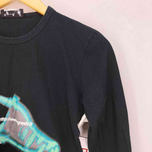 アニエスベー agnes b. PARIS 長袖 フロントプリント カットソー レディース