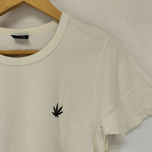 ヒステリックグラマー HYSTERIC GLAMOUR Hタグ ヒスガール マリファナ刺繍 バックプリント 半袖 Tシャツ レディース FREE