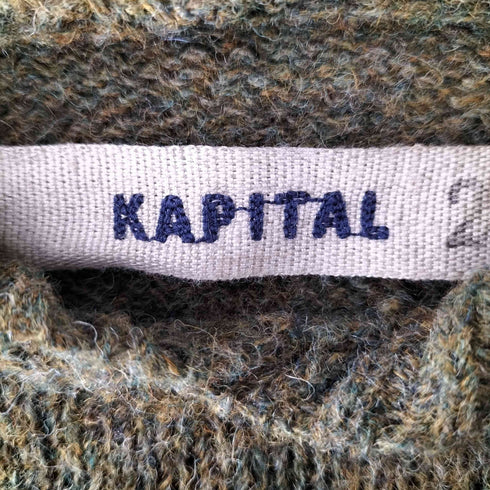 キャピタル KAPITAL メランジウール ショールカラーニット メンズ JPN:2