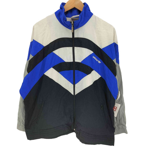 アディダス adidas 80-90S 銀タグ パネル切替 ナイロンジャケット メンズ
