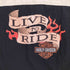 ハーレーダビッドソン HARLEY-DAVIDSON LIVE TO RIDE ロゴ刺繍 バックプリント スナップボタン S/S ワーク シャツ レディース import:M