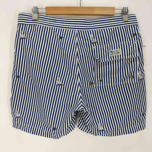 ポロバイラルフローレン Polo by RALPH LAUREN マリン刺繍 ストライプ スイム ショーツ メンズ JPN:M