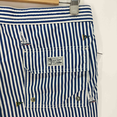 ポロバイラルフローレン Polo by RALPH LAUREN マリン刺繍 ストライプ スイム ショーツ メンズ JPN:M