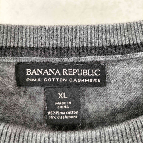 バナナリパブリック BANANA REPUBLIC カシミヤ混 ピマコットン クルーネックセーター メンズ JPN:XL