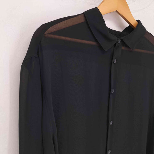 ザラ ZARA REGULAR FITシアーシャツ メンズ import:XL