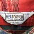 ファイブブラザー FIVE BROTHER 80s USA製 チェック 長袖 ヘビーネルシャツ メンズ L