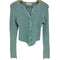 me+em select lace docking spangle key neck knit cardigan レースドッキングスパングルキーネックニットカーディガン レディース FREE