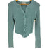 me+em select lace docking spangle key neck knit cardigan レースドッキングスパングルキーネックニットカーディガン レディース FREE