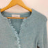 me+em select lace docking spangle key neck knit cardigan レースドッキングスパングルキーネックニットカーディガン レディース FREE