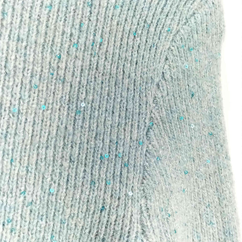 me+em select lace docking spangle key neck knit cardigan レースドッキングスパングルキーネックニットカーディガン レディース FREE