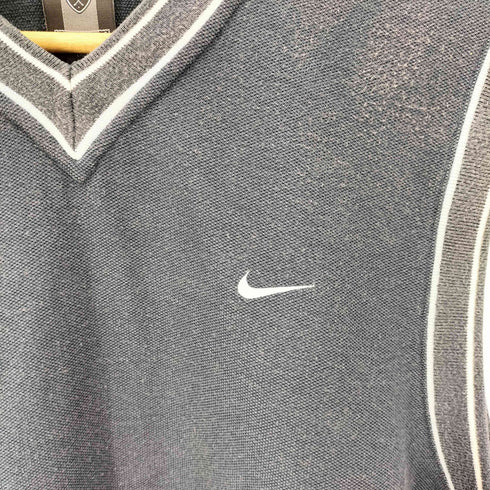 ナイキゴルフ NIKE GOLF 00S 鹿の子 スウッシュ刺繍 Vネック ノースリーブ メンズ import:L