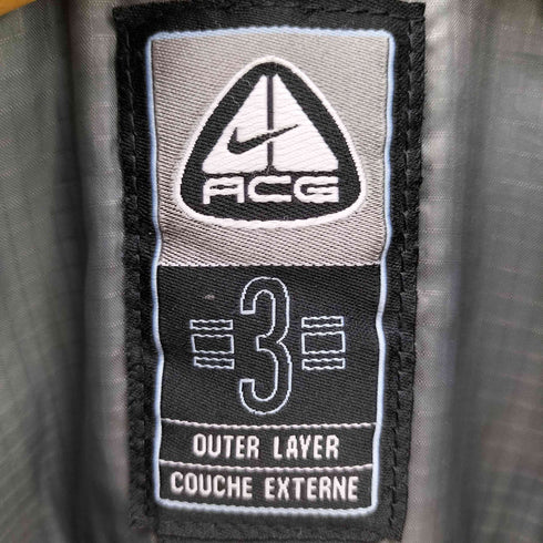 ナイキエーシージー NIKE ACG 00S グレーおにぎりタグ OUTER LAVER 3 COUCHE EXTERME CLIMA-FIT エルボーステッチ 中綿 ジャケット メンズ import:XL