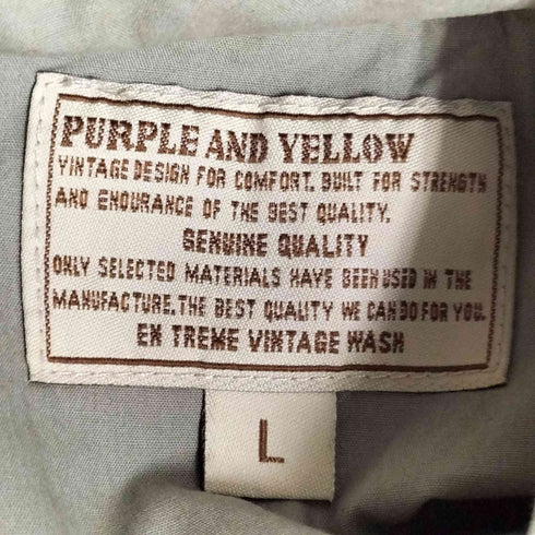 パープルアンドイエロー Purple&Yellow スタッズ パッカブル ダブルジップ ミリタリーベスト Y2K メンズ import:L